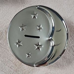Dansk Cresent Moon Baby Bank Nickelplate Silver